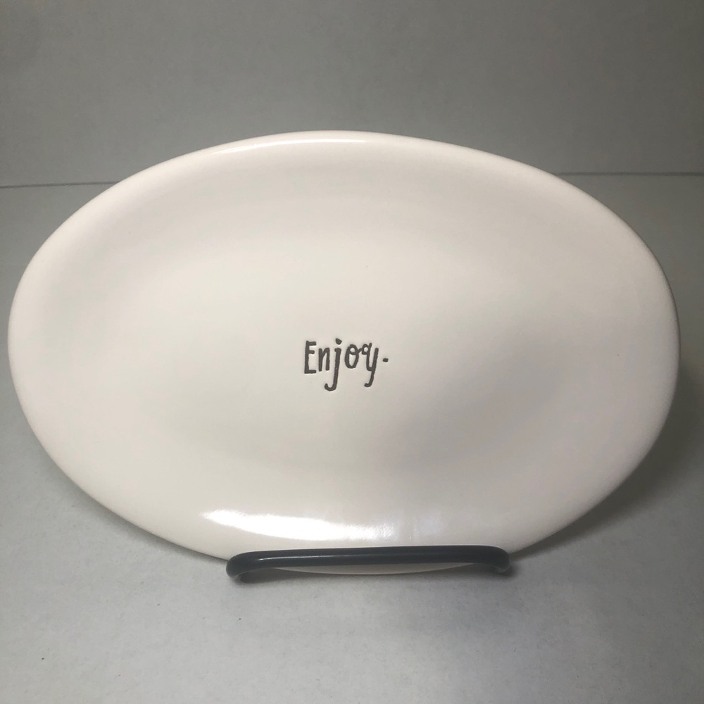 Rae Dunn Artisan Collection By Magenta Oval "Enjoy" Plate